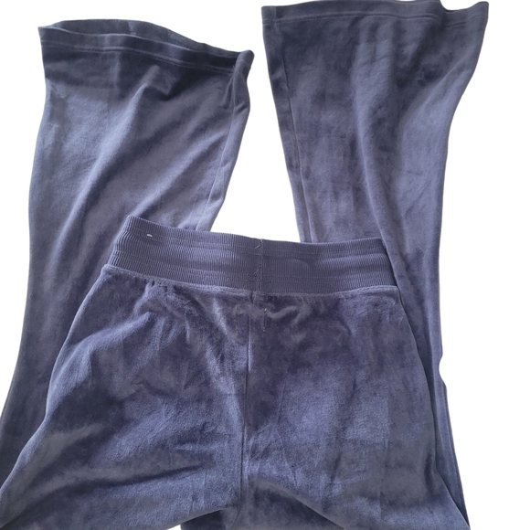 Aerie Blue Velour Flare Leg Pants S - Picture 3 of 4